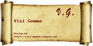 Visi Gemma névjegykártya